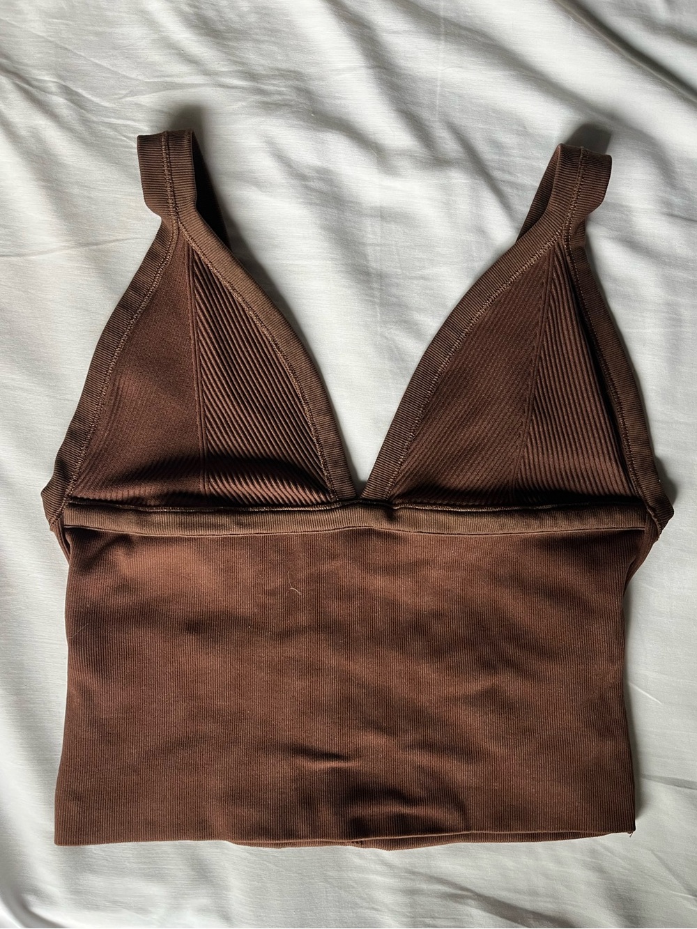 Urban Outfitters Chocolate Brown Ribbed Bralette